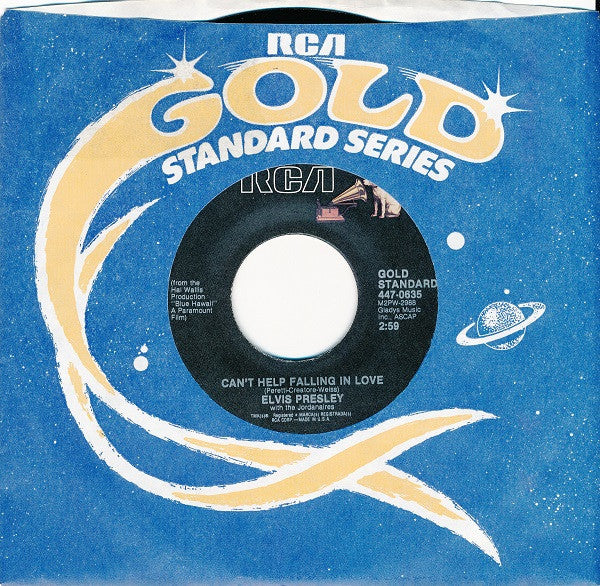 Elvis Presley, The Jordanaires – Can't Help Falling In Love / Rock-A-Hula Baby 7" vinyl record, image 3 of 3