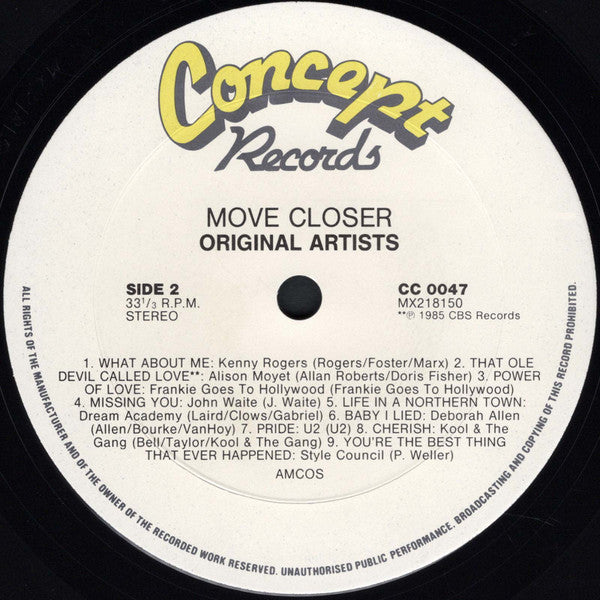 Various – Move Closer LP vinyl record, image 4 of 4
