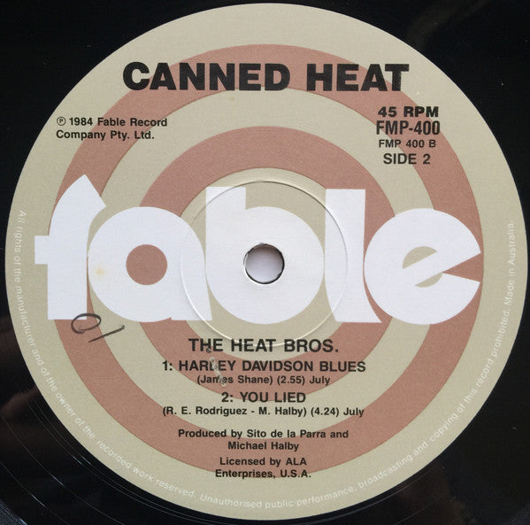 Canned Heat – The Heat Bros. 12" vinyl record, image 4 of 4