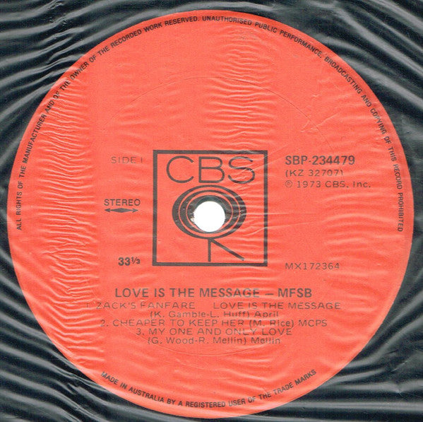 MFSB – Love Is The Message LP vinyl record, image 3 of 4