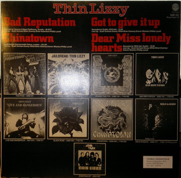 Thin Lizzy – Live 12" vinyl record, image 2 of 3