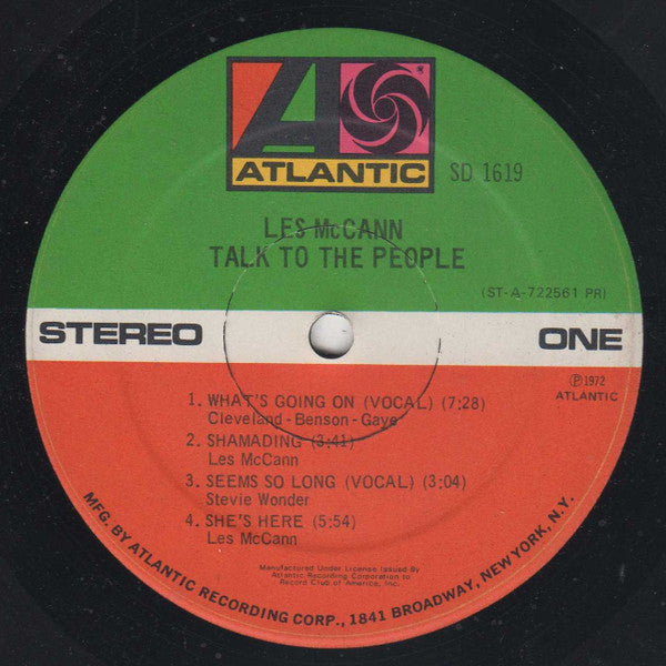 Les McCann – Talk To The People LP vinyl record, image 3 of 6