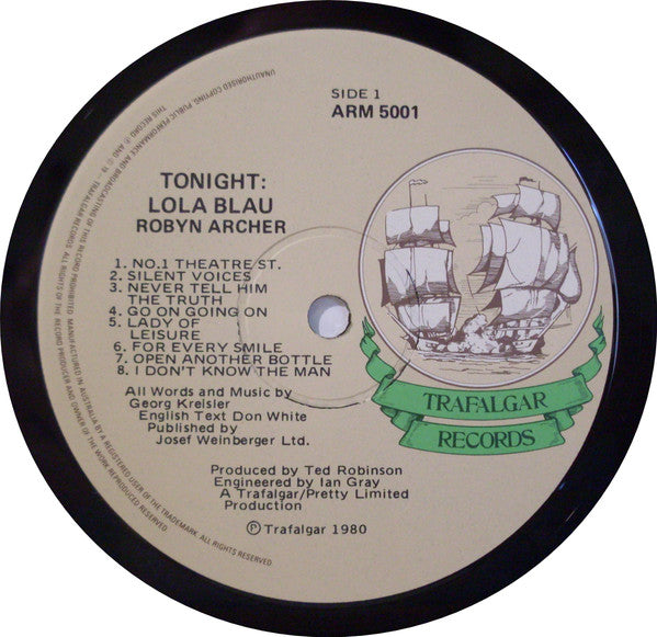 Robyn Archer – Tonight: Lola Blau LP vinyl record, image 4 of 5