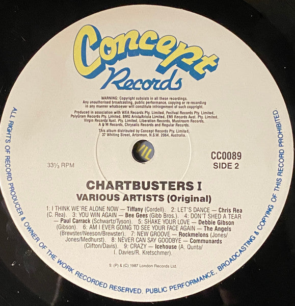 Various – Chart Busters 1 LP vinyl record, image 5 of 5