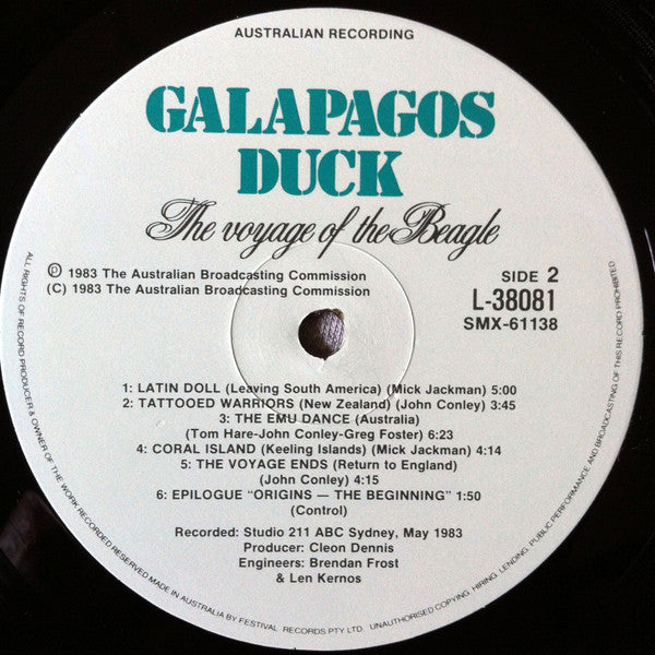 Galapagos Duck – The Voyage Of The Beagle LP vinyl record, image 7 of 7