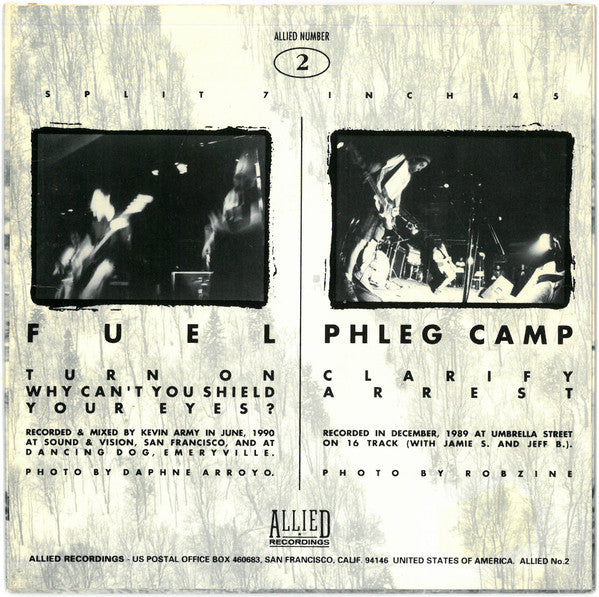 Fuel, Phleg Camp – Fuel / Phleg Camp 7" vinyl record, image 2 of 6