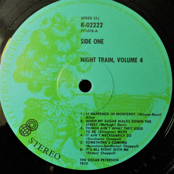 The Oscar Peterson Trio – Night Train Vol. 4 LP vinyl record, image 3 of 4