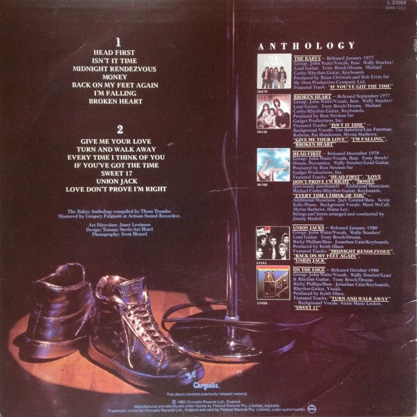 The Babys – Anthology LP vinyl record, image 2 of 3