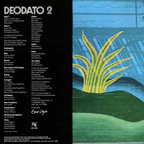 Eumir Deodato – Deodato 2 LP vinyl record, image 6 of 8