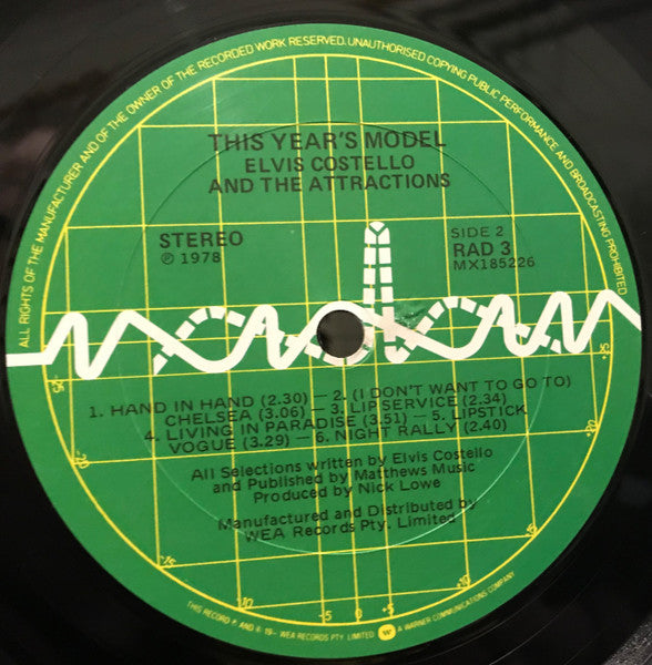 Elvis Costello – This Year's Model LP vinyl record, image 5 of 6