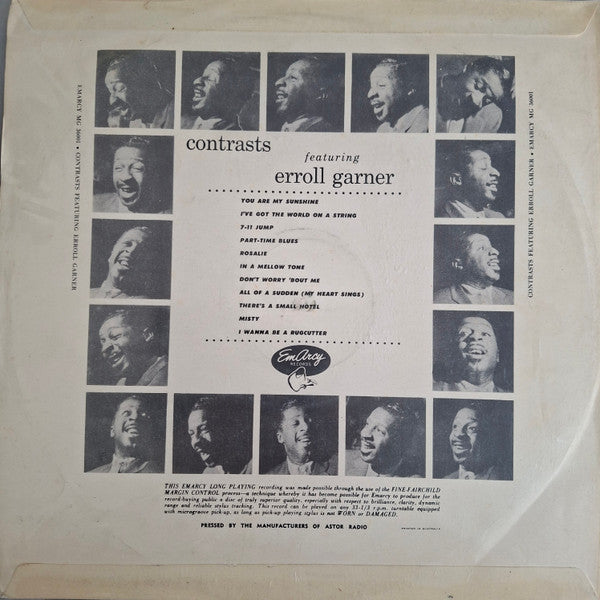 Erroll Garner – Contrasts LP vinyl record, image 2 of 4
