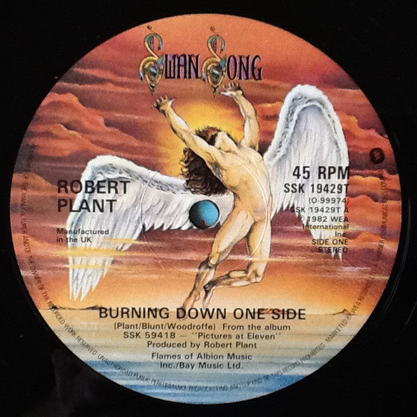 Robert Plant – Burning Down One Side 12" vinyl record, image 3 of 4