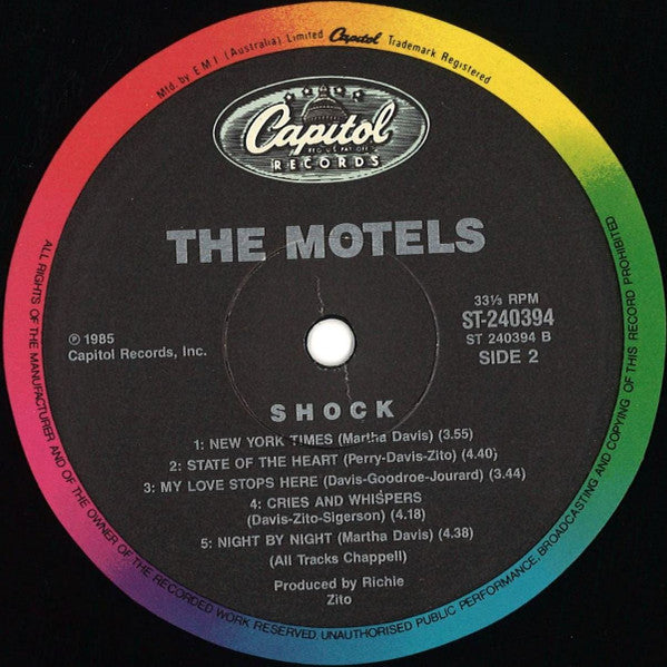 The Motels – Shock LP vinyl record, image 4 of 4