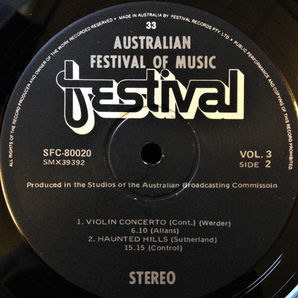 Felix Werder, Margaret Sutherland – Concerto For Violin / Haunted Hills LP vinyl record, image 9 of 9