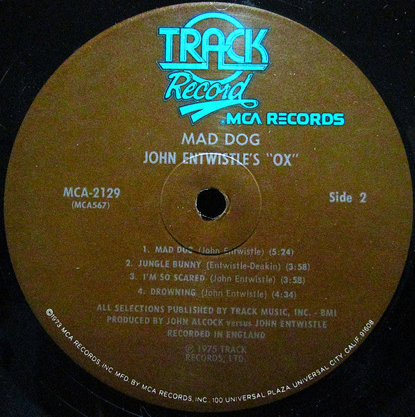 John Entwistle's Ox – Mad Dog LP vinyl record, image 4 of 10