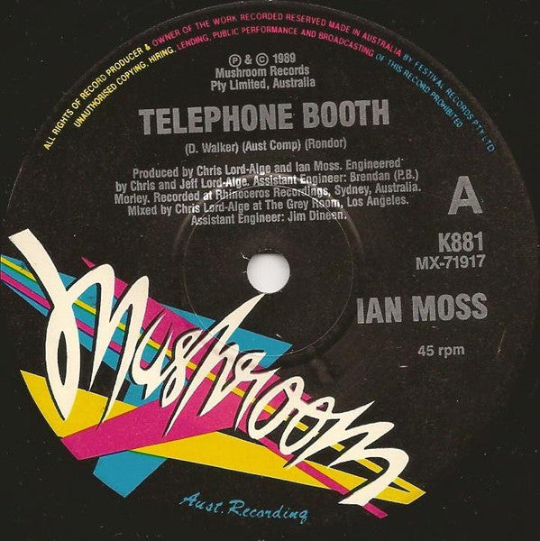 Ian Moss – Telephone Booth 7" vinyl record, image 3 of 4