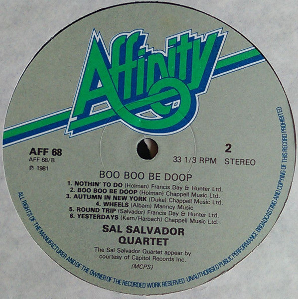 Sal Salvador Quartet – Boo Boo Be Doop LP vinyl record, image 4 of 4