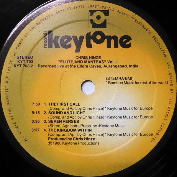 Chris Hinze – Flute And Mantras LP vinyl record, image 5 of 8