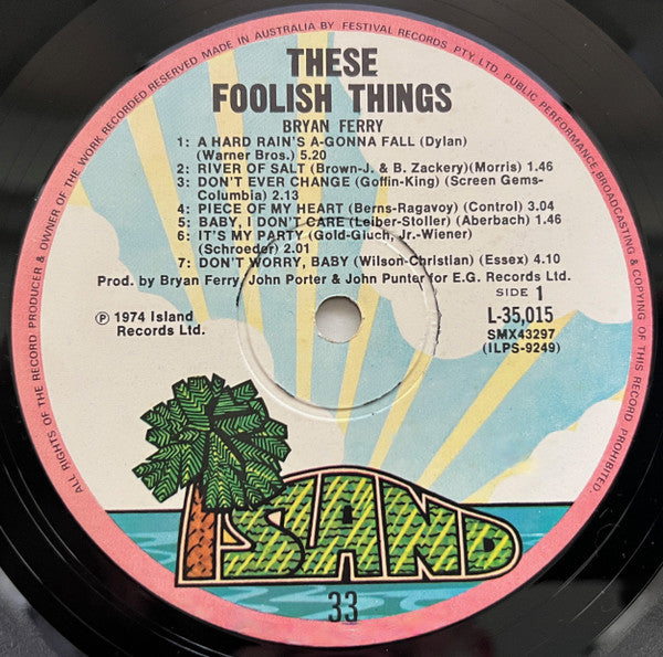 Bryan Ferry – These Foolish Things LP vinyl record, image 3 of 4