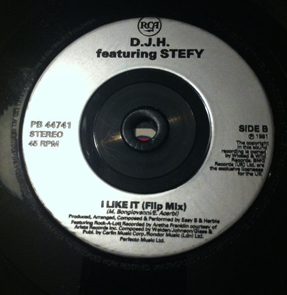DJ H. Feat. Stefy – I Like It 7" vinyl record, image 2 of 4