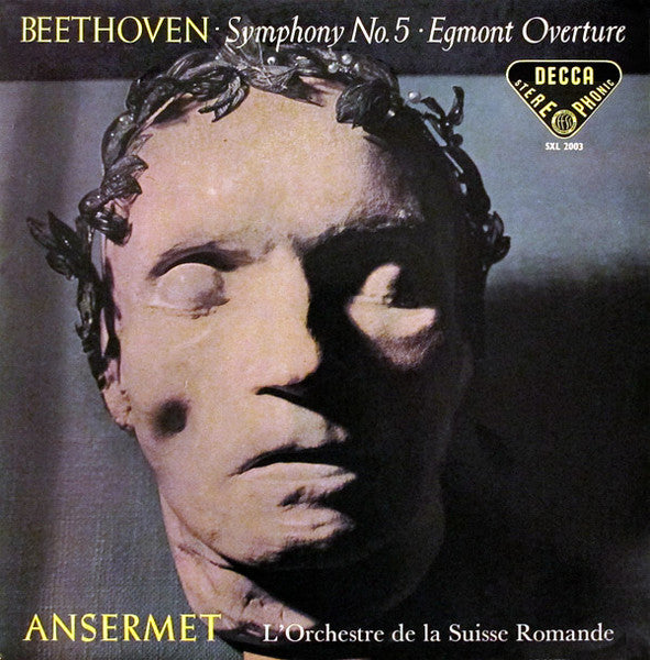 Ludwig van Beethoven, Ernest Ansermet, L'Orchestre De La Suisse Romande – Symphony No. 5 ∙ Egmont Overture LP vinyl record, image 1 of 4