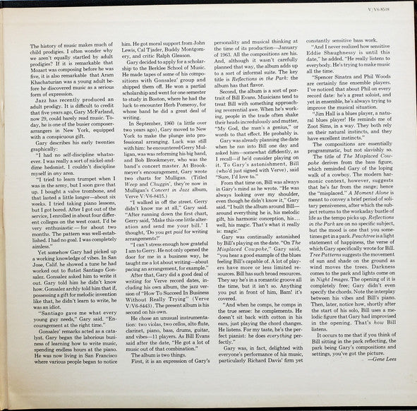 The Gary McFarland Orchestra, Bill Evans – The Gary McFarland Orchestra LP vinyl record, image 3 of 6