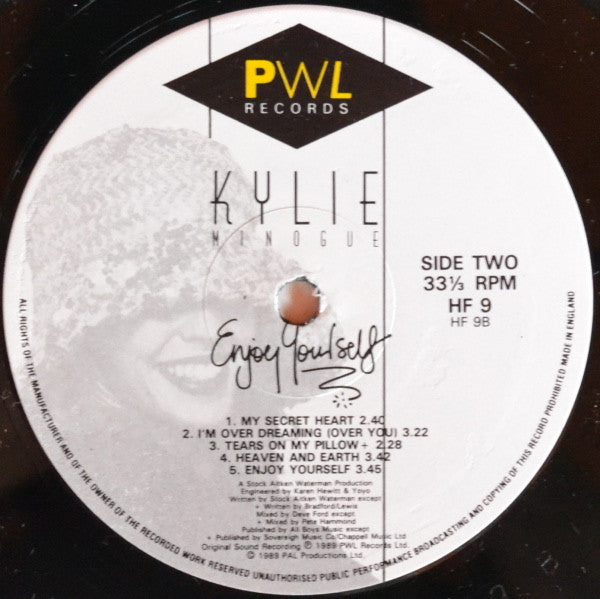Kylie Minogue – Enjoy Yourself LP vinyl record, image 6 of 10