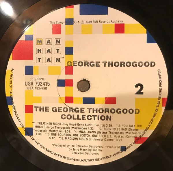 George Thorogood & The Destroyers – The George Thorogood Collection LP vinyl record, image 6 of 6