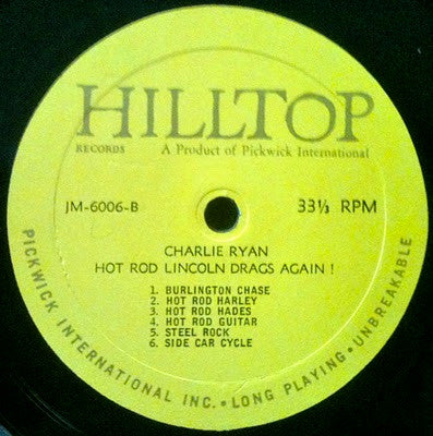 Charlie Ryan – Hot Rod Lincoln Drags Again! LP vinyl record, image 4 of 4