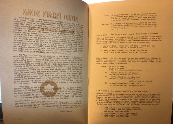 Alan Lomax – Negro Prison Songs From The Mississippi State Penitentiary LP vinyl record, image 6 of 10