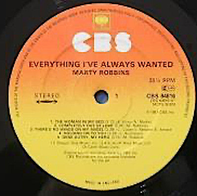 Marty Robbins – Everything I've Always Wanted LP vinyl record, image 3 of 3