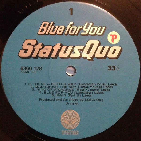 Status Quo – Blue For You LP vinyl record, image 4 of 7