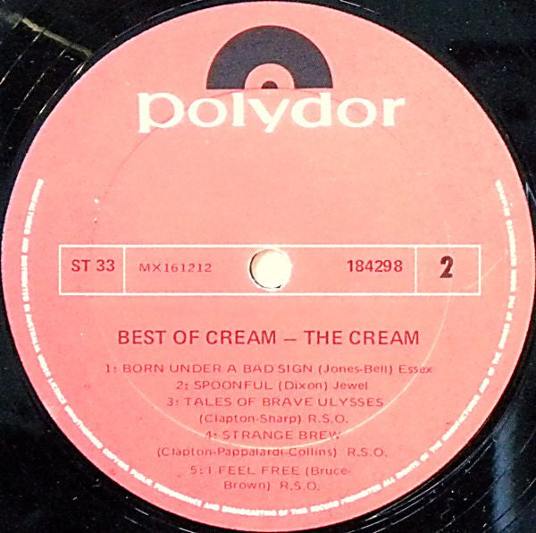 Cream – Best Of Cream LP vinyl record, image 4 of 4