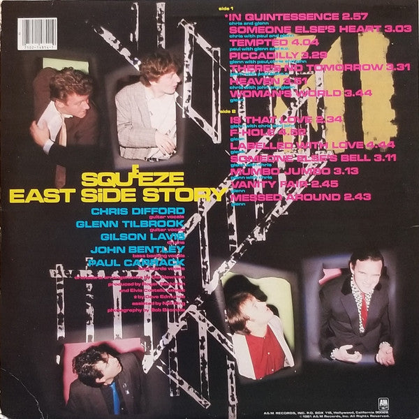 Squeeze – East Side Story LP vinyl record, image 2 of 4