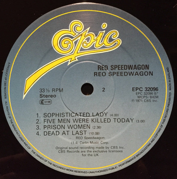 REO Speedwagon – R.E.O. Speedwagon LP vinyl record, image 4 of 4