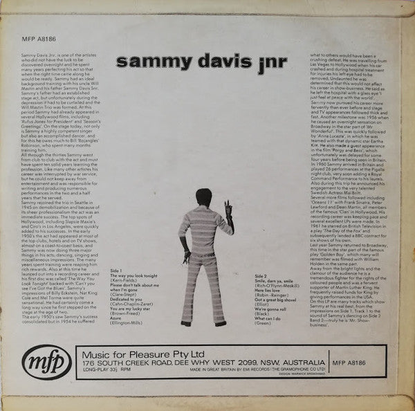 Sammy Davis Jr. – Mr. Show-Business LP vinyl record, image 2 of 4