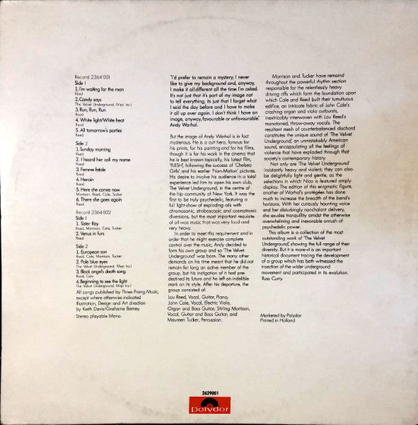 The Velvet Underground, Nico – Andy Warhol's Velvet Underground Featuring Nico (2xLP) LP vinyl record, image 3 of 7