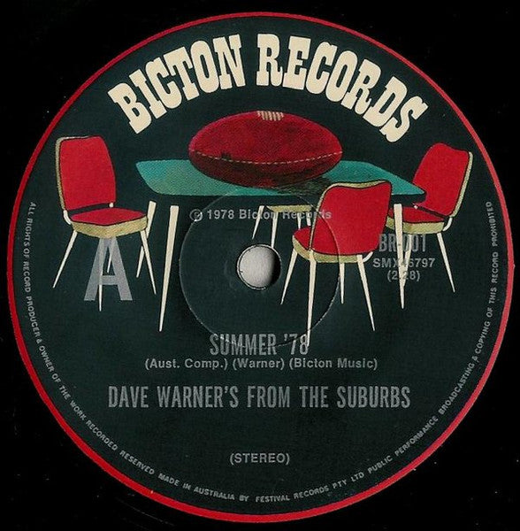 Dave Warner's From The Suburbs – Summer '78 7" vinyl record, image 1 of 2