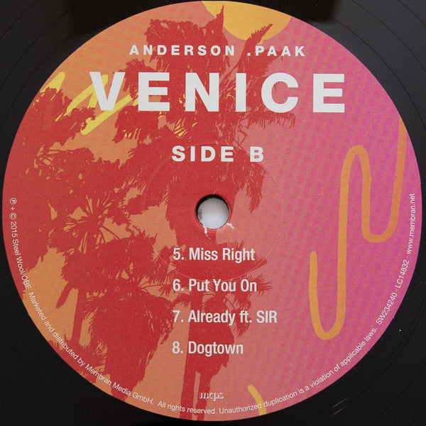 Anderson .Paak – Venice (2xLP) LP vinyl record, image 3 of 7