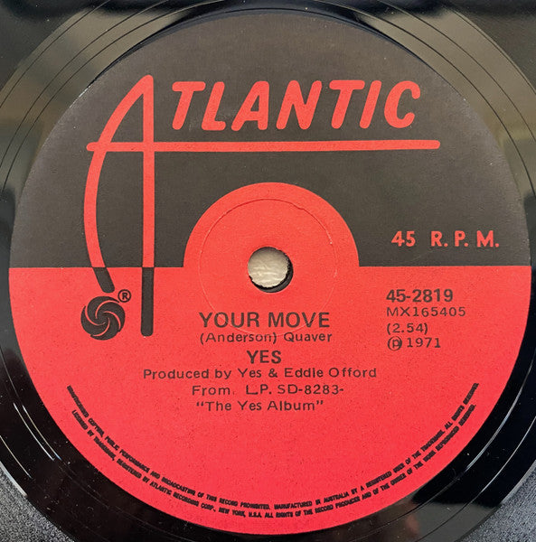 Yes – Your Move 7" vinyl record, image 1 of 3
