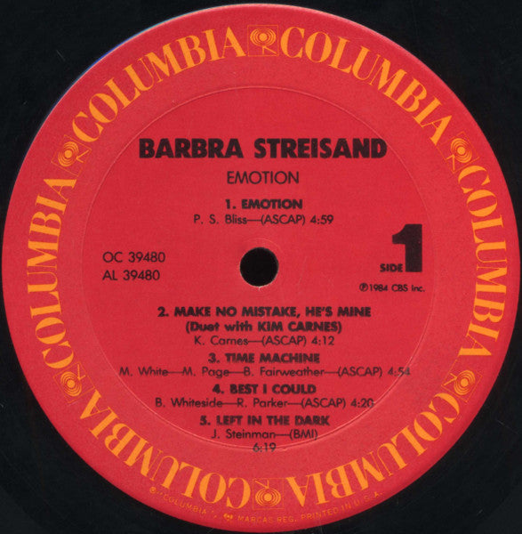Barbra Streisand – Emotion LP vinyl record, image 3 of 7