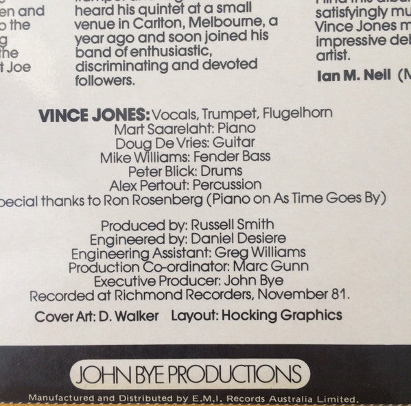 Vince Jones – Watch What Happens LP vinyl record, image 3 of 5