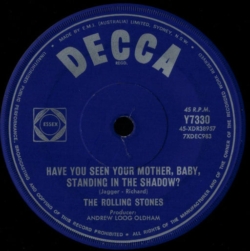 The Rolling Stones – Have You Seen Your Mother, Baby, Standing In The Shadow? / Who's Driving Your Plane 7" vinyl record, image 1 of 2