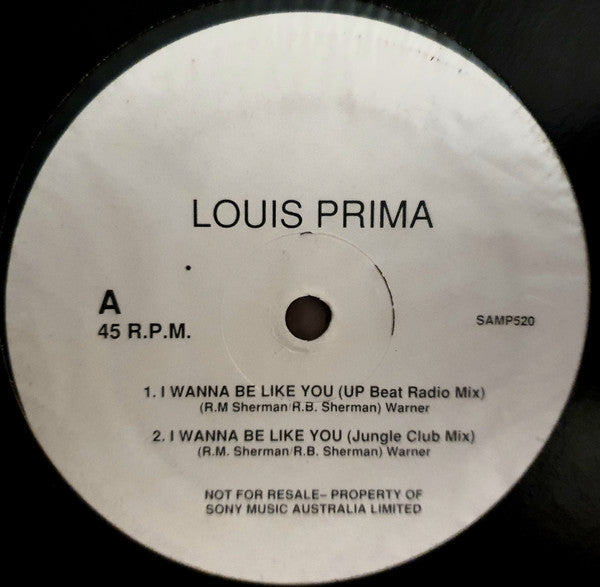 Louis Prima – I Wanna Be Like You 12" vinyl record, image 1 of 2