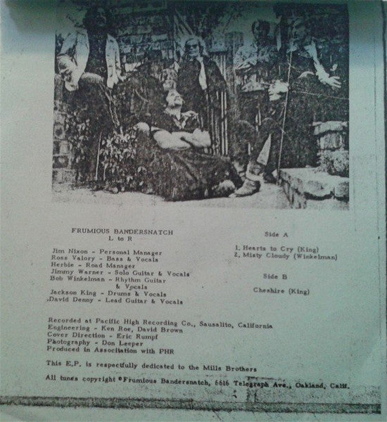 Frumious Bandersnatch – Frumious Bandersnatch 7" vinyl record, image 2 of 4