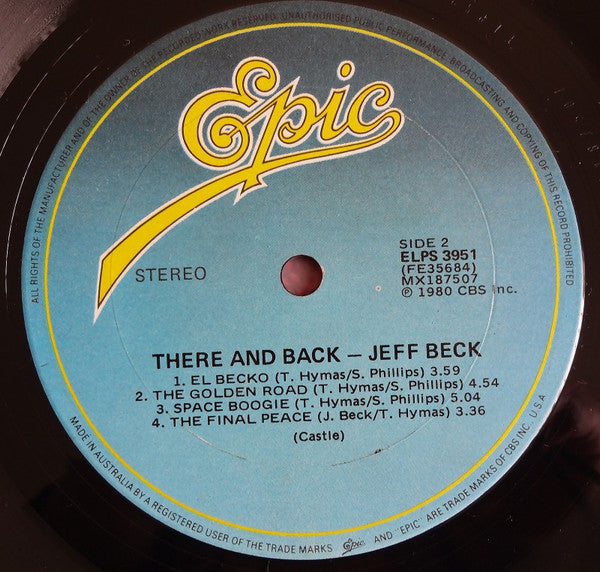 Jeff Beck – There & Back LP vinyl record, image 5 of 5