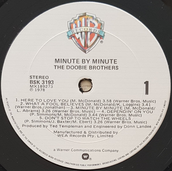 The Doobie Brothers – Minute By Minute LP vinyl record, image 4 of 7