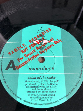 Duran Duran – Union Of The Snake 12" vinyl record