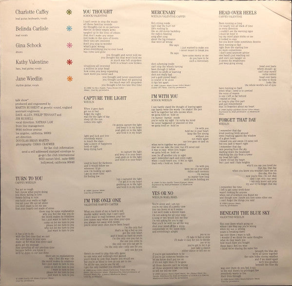 Go-Go's – Talk Show LP vinyl record, image 6 of 8