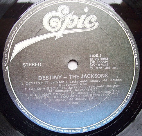 The Jacksons – Destiny LP vinyl record, image 6 of 8